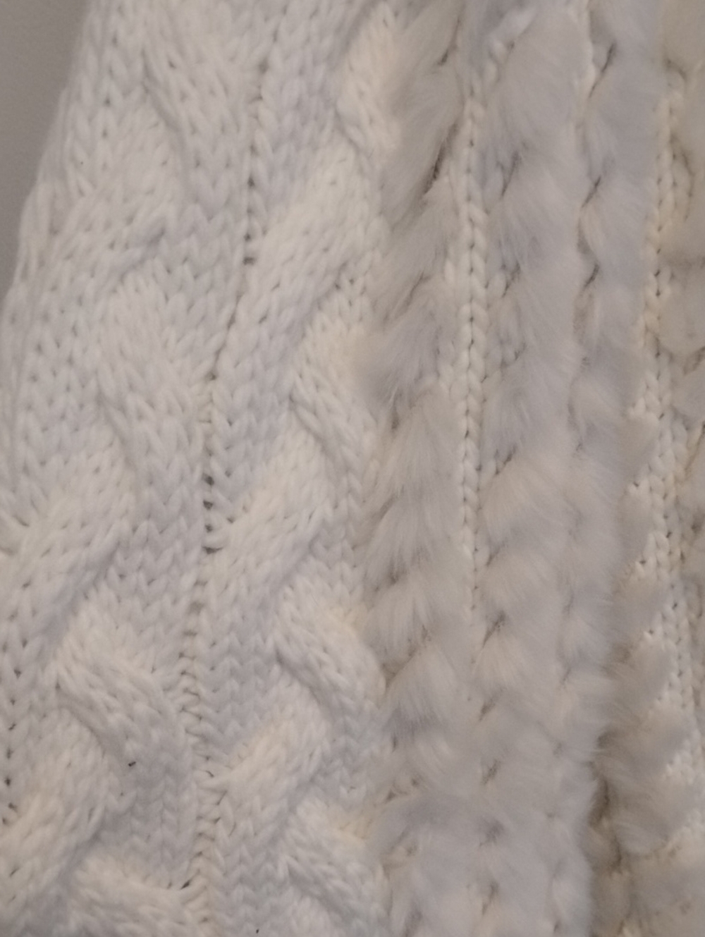 LOFT Cream Cable Knit Cowl Neck Sweater - Picture 4 of 6